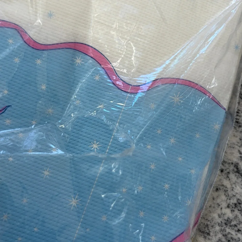 Disney Cinderella Vintage Party Supplies Lot Tablecloth Candle Invitations Blue